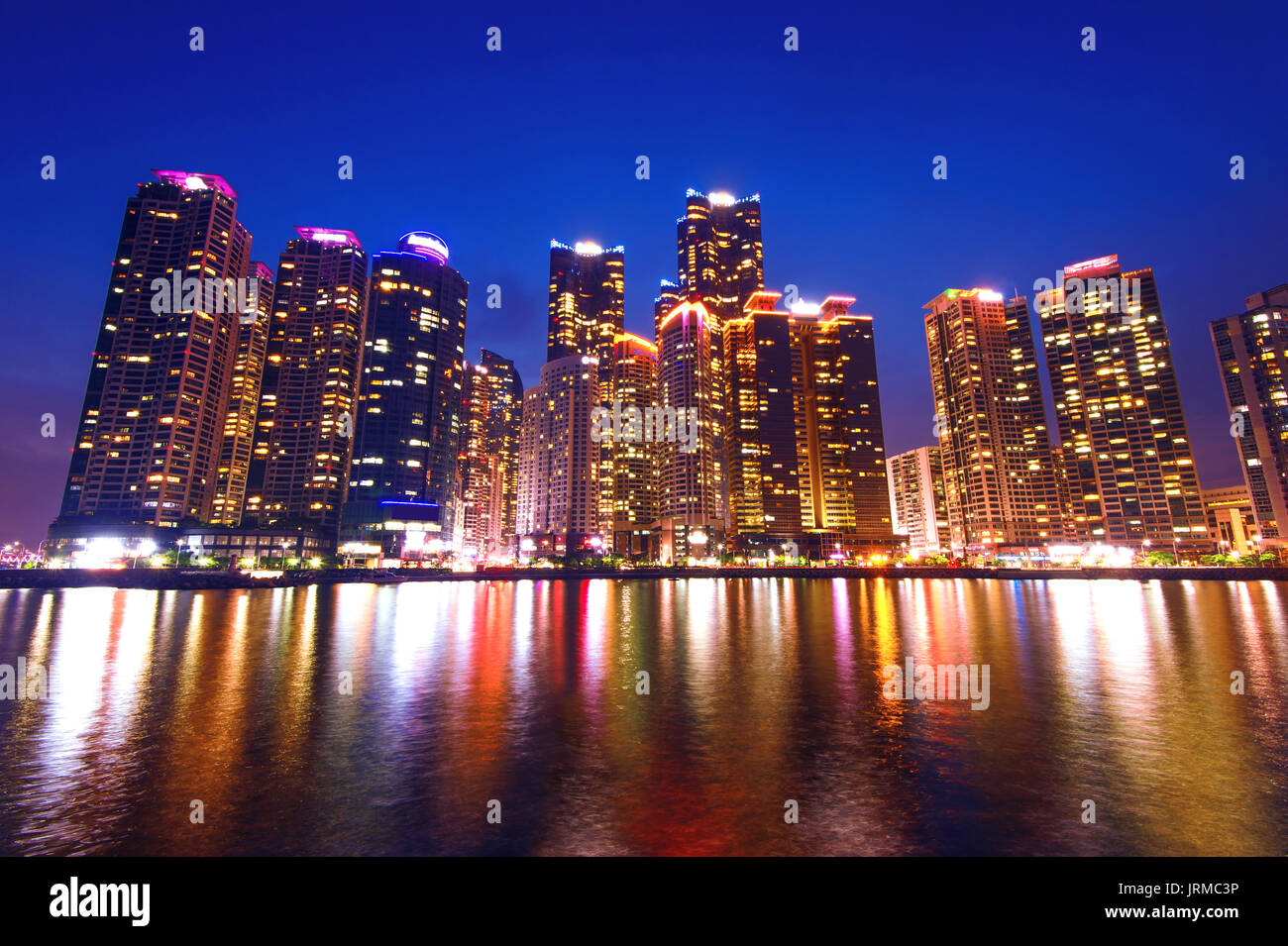 Stadtbild in Busan, Südkorea Skyline. Stockfoto