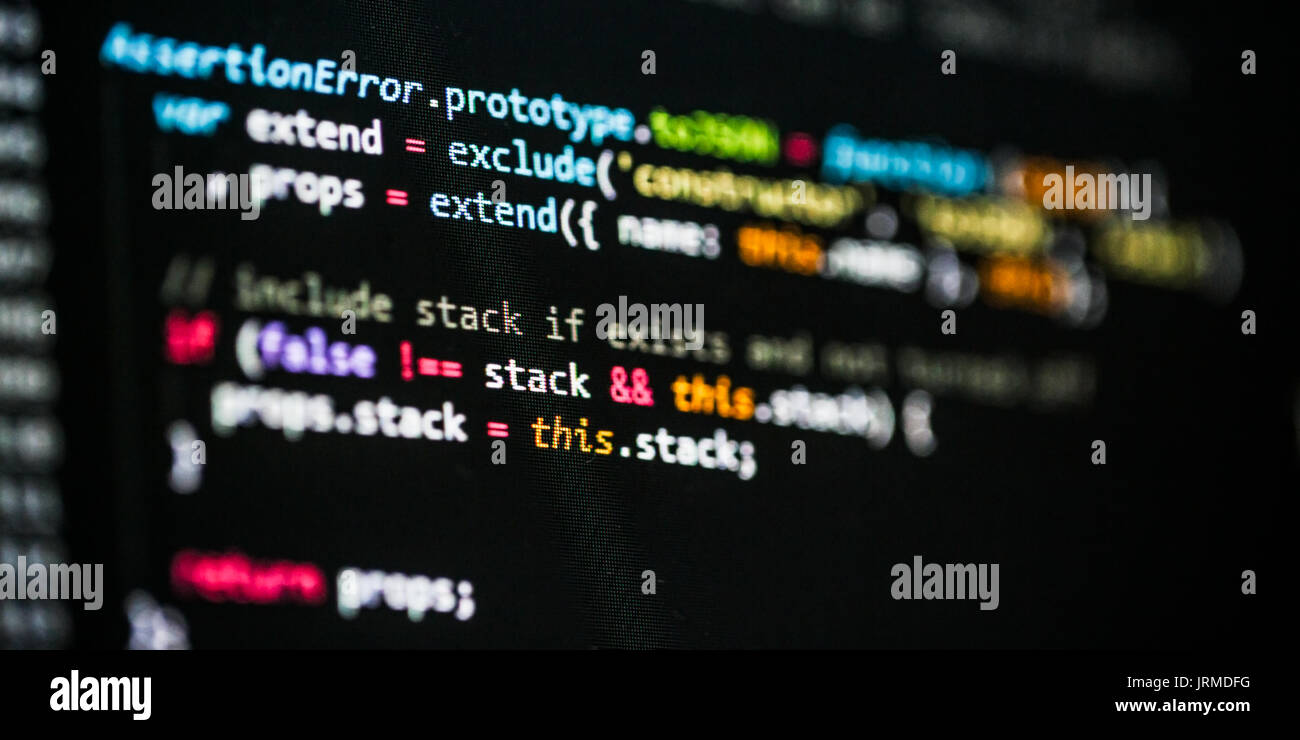 Software-Entwickler-Programmier-code Stockfoto