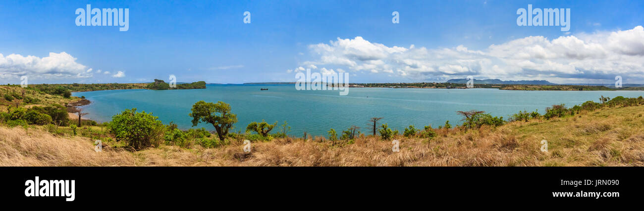 Panoramablick von antsiranana Bucht von Cap diego, Diego Suarez, Madagaskar Stockfoto