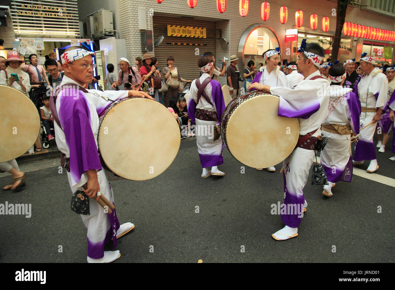 Japan, Tokio, Dilo Matsuri, Festival, Menschen, Trommler, Stockfoto