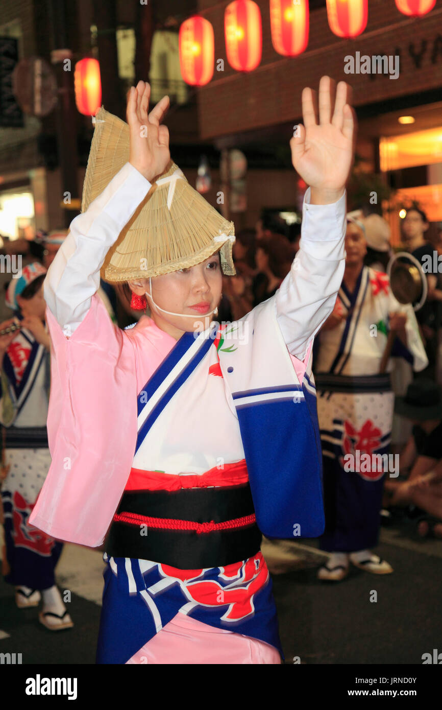 Japan, Tokio, Dilo Matsuri, Festival, Awa Odori, Tänzer, Menschen, Stockfoto