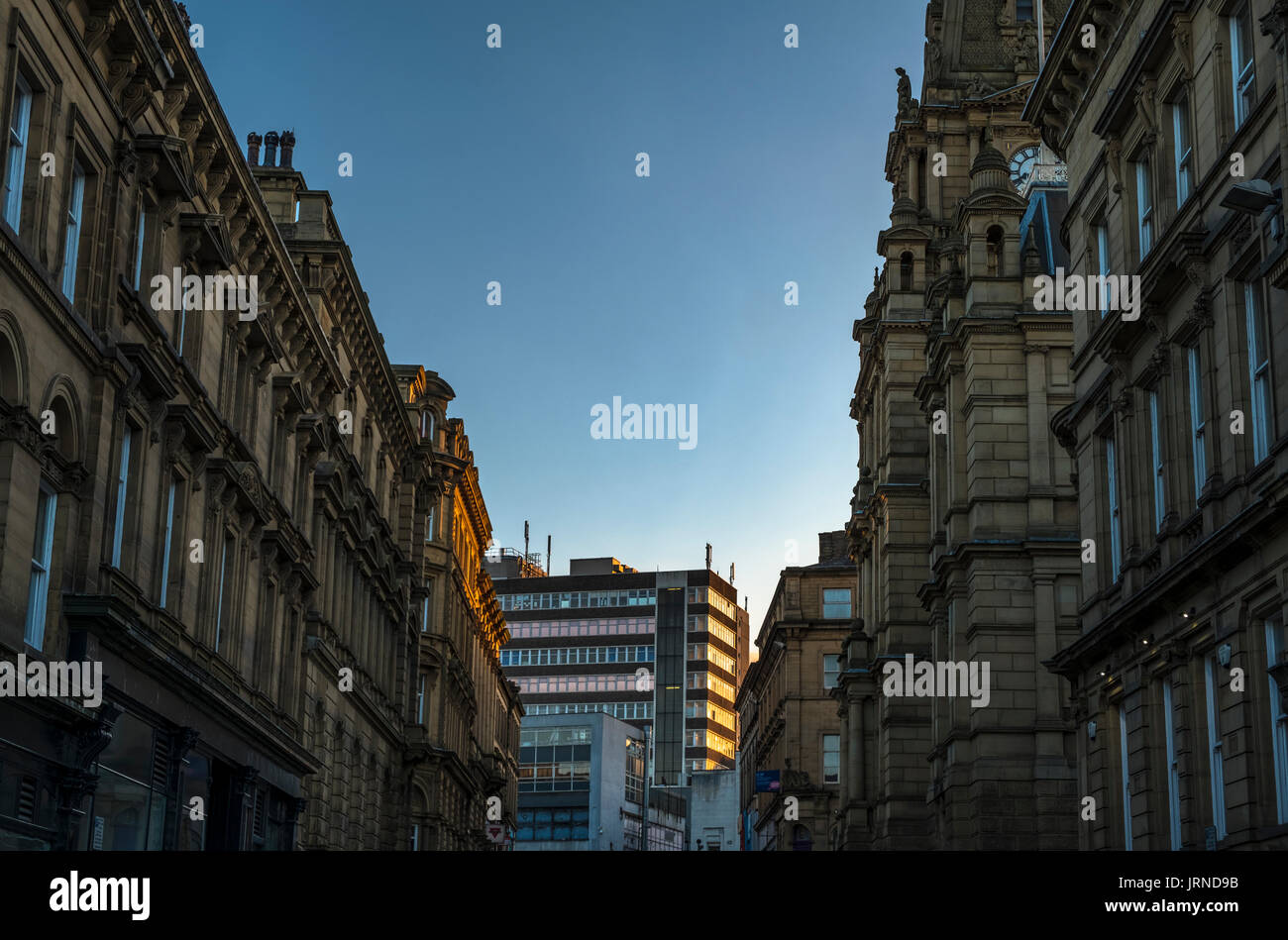 Die wunderschöne Stadt Halifax, West Yorkshire, der Heimat der Piece Hall, Dean Clough Mills und Eureka Lernerfahrung. Stockfoto