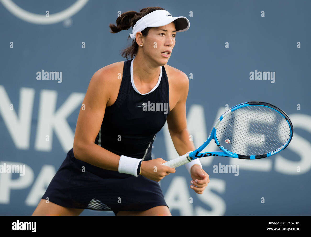 Stanford, Vereinigte Staaten von Amerika. 5. August 2017. Garbine Muguruza am Ufer des Tennisturniers West Classic WTA Premier 2017 © Jimmie48 Fotografie/Alamy Live News Stockfoto