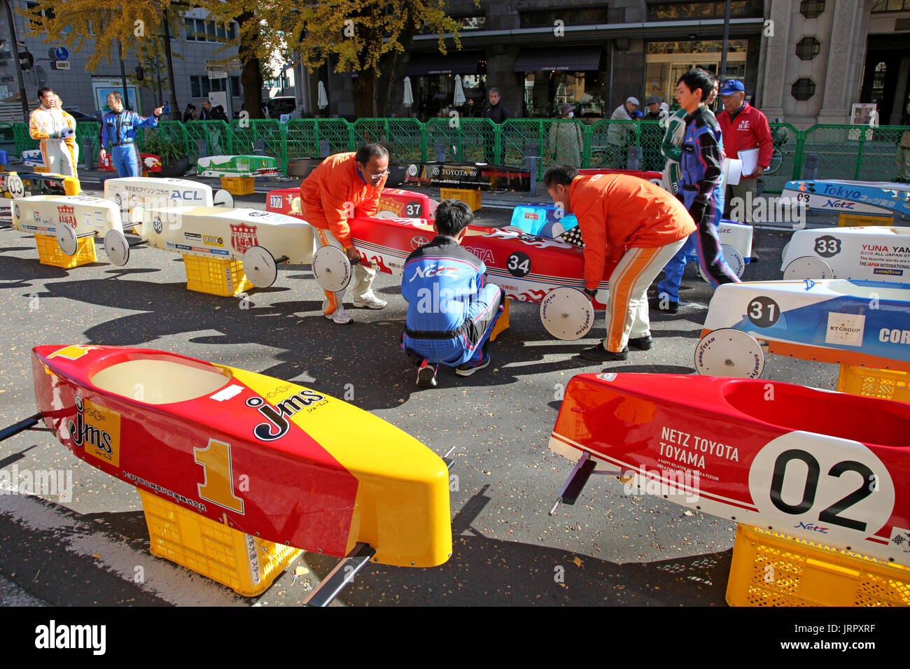 Soap Box Car Event in Yokohama, Japan Stockfoto