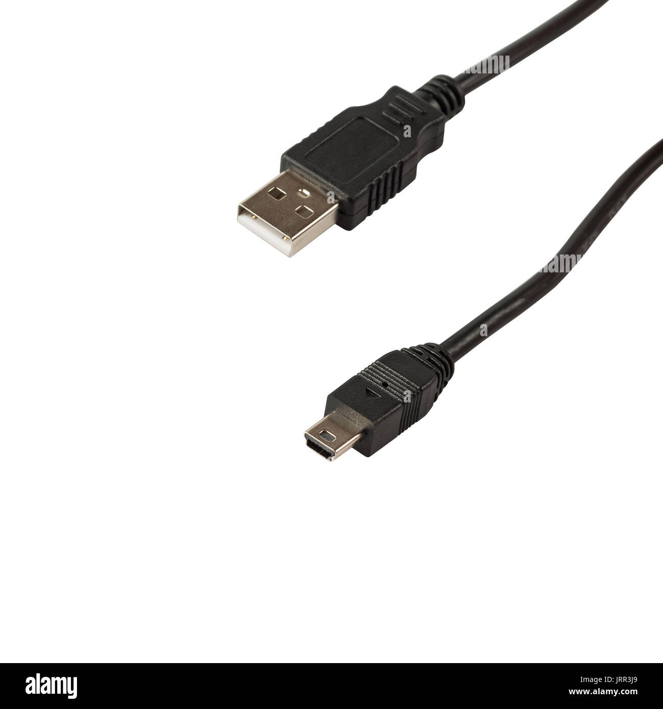 USB-Kabel isoliert Stockfoto