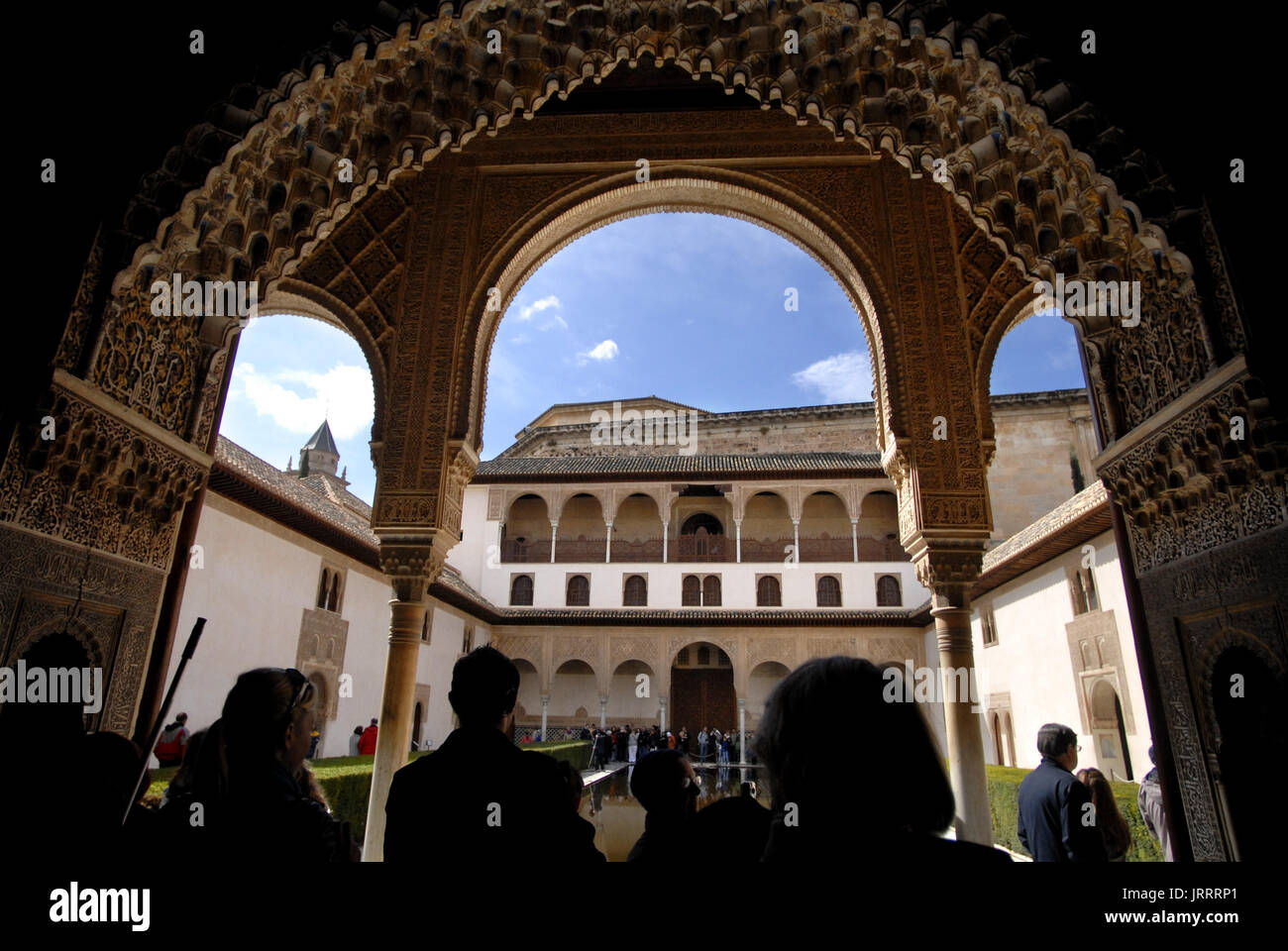 Gärten in der maurischen Palast Alhambra Granada Andalusien Spanien Stockfoto