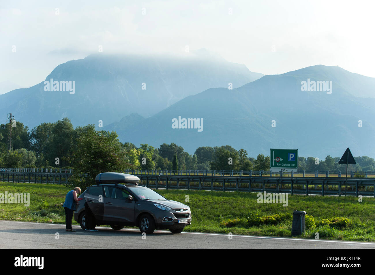 Autostrada Alpe-Adria A23 Buja, Italien. 30. Juli 2016 © wojciech Strozyk/Alamy Stock Foto Stockfoto