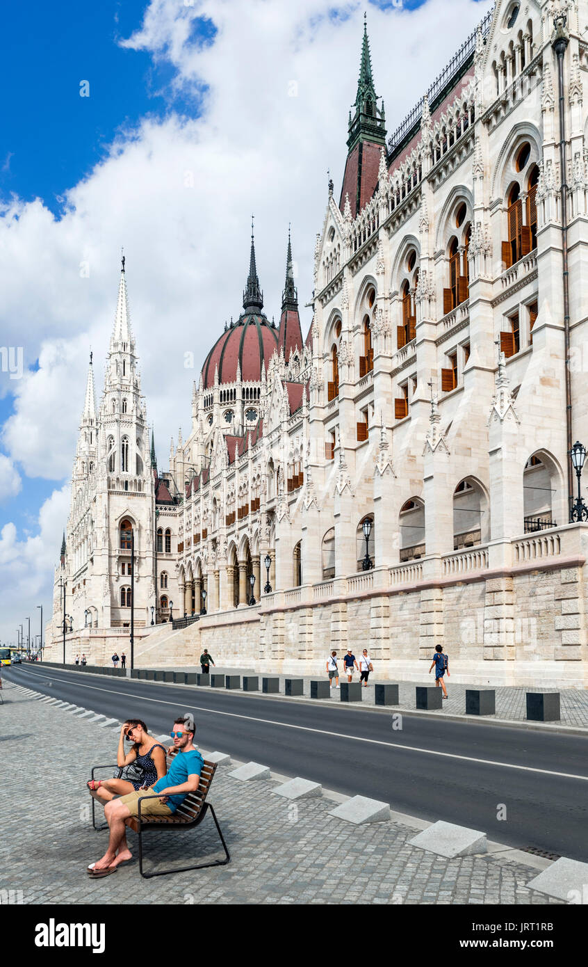 Ungarischen Parlamentsgebäude, Budapest, Ungarn Stockfoto