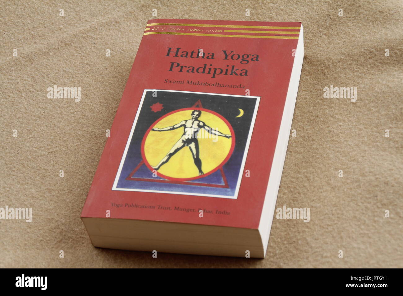 Bücher über Yoga Stockfoto