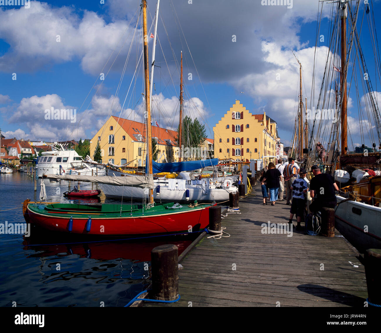 Segelschiffe im Hafen von Svendborg, fünen, Dänemark, Skandinavien, Europa Stockfoto