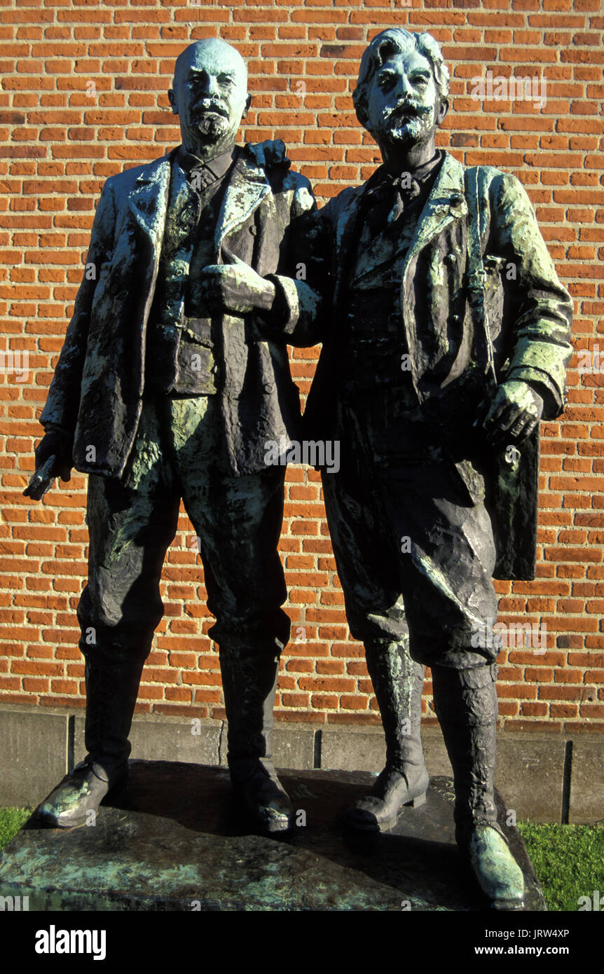 Denkmal vor Skagen Museum. Nordjütland, Dänemark, Europa Stockfoto