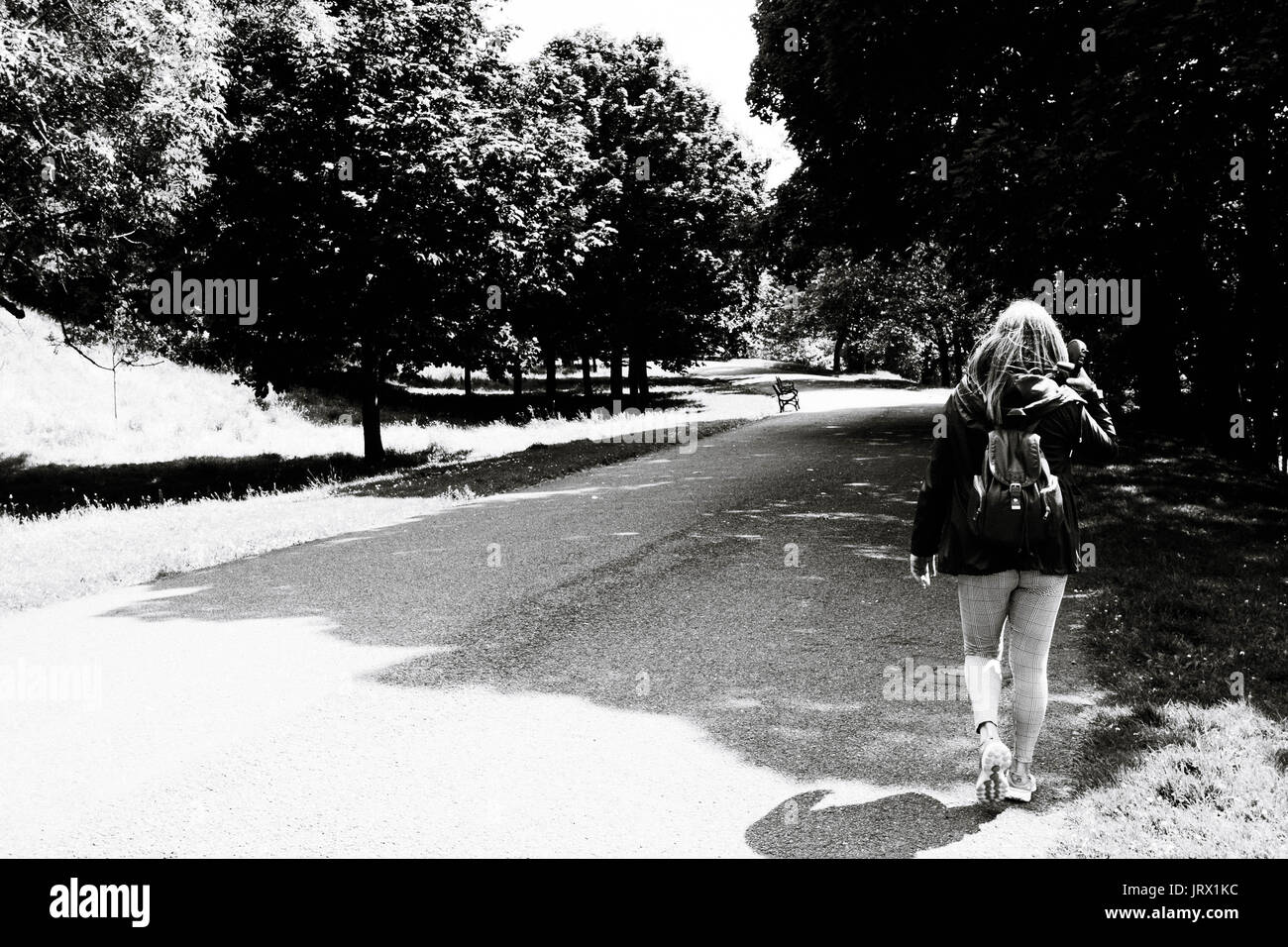 Ein Spaziergang im Kelvingrove Park Glasgow Stockfoto