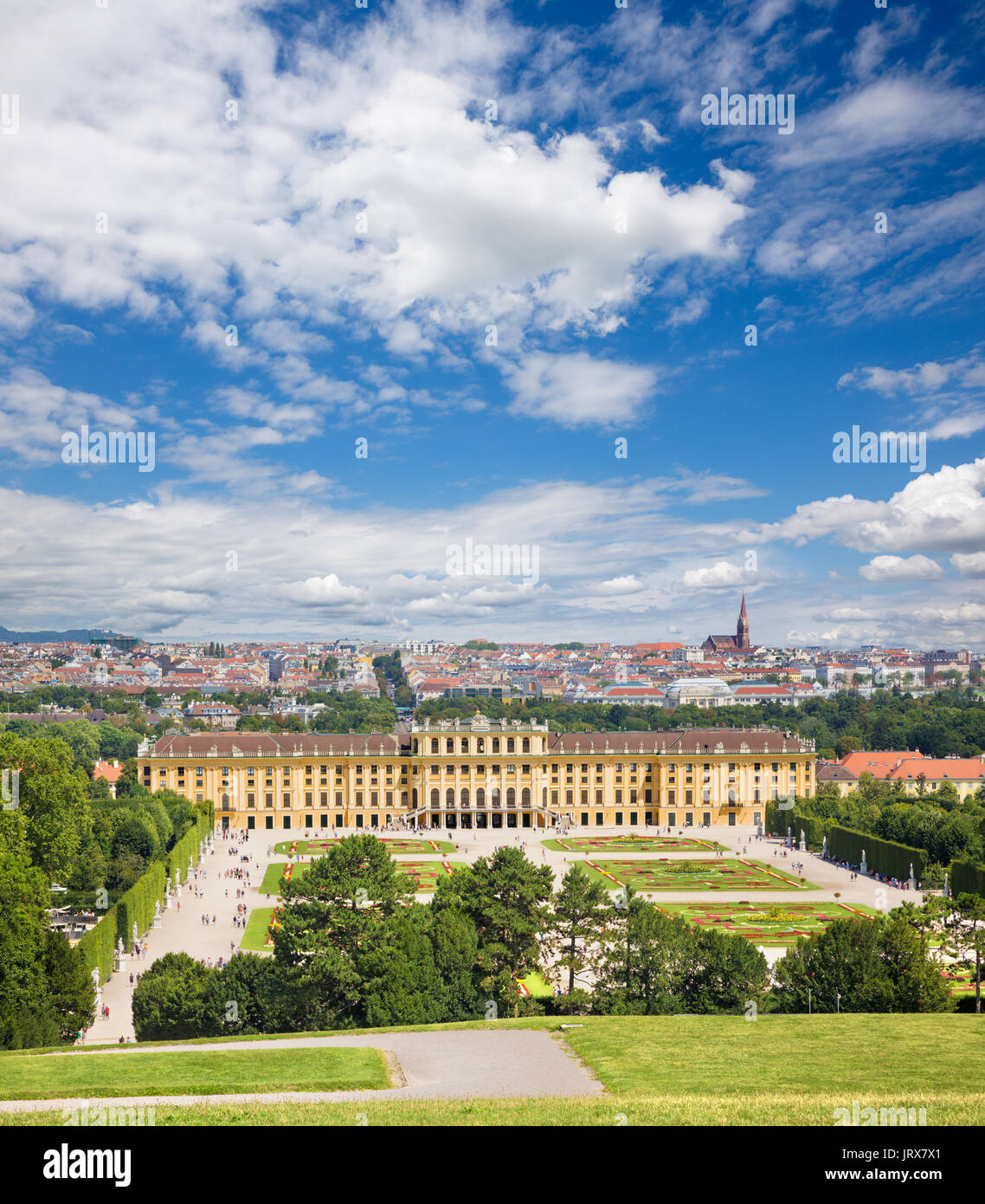 Wien - Schönbrunn und die Gärten und den Park. Stockfoto