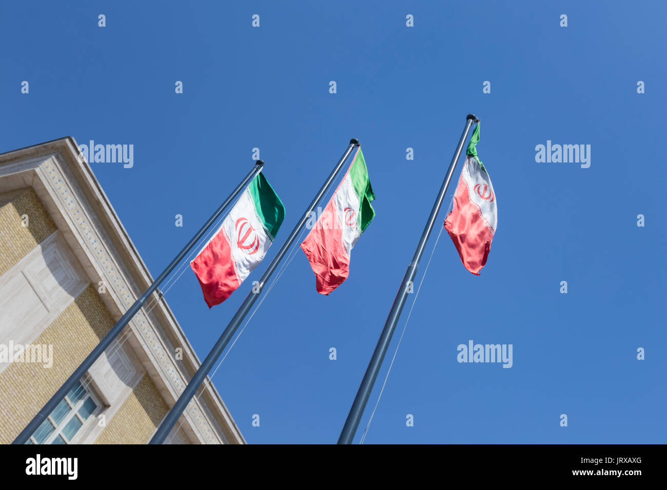 Iran Flags Stockfoto