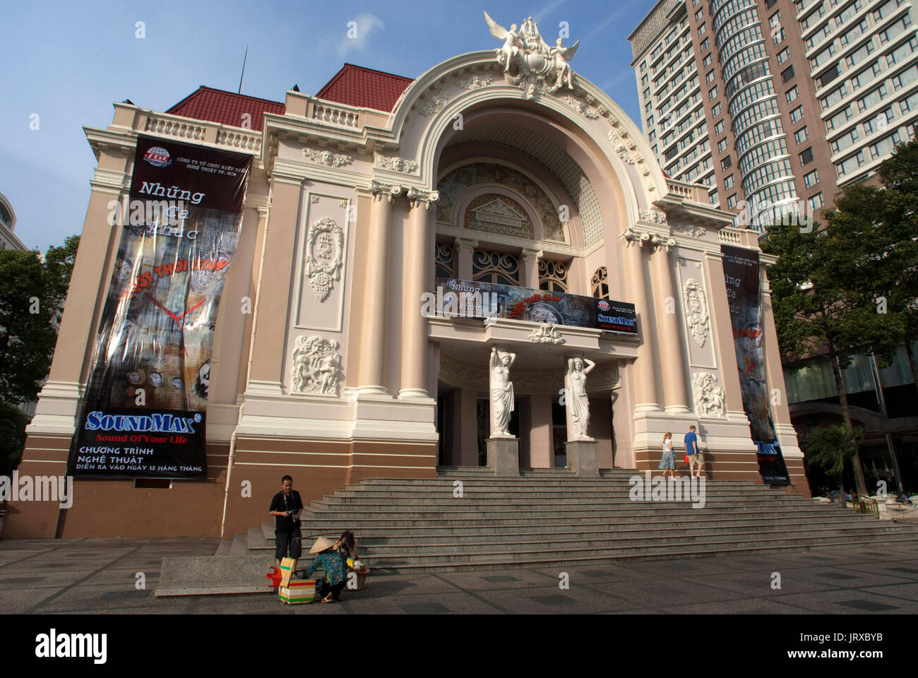 Stadttheater, Opernhaus, Ho-Chi-Minh-Stadt (Saigon), Vietnam, Indochina, Südost-Asien Stockfoto