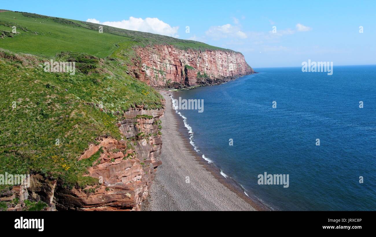 Fleswick Bay, St. Bees Head, Cumbria, Vereinigtes Königreich Stockfoto