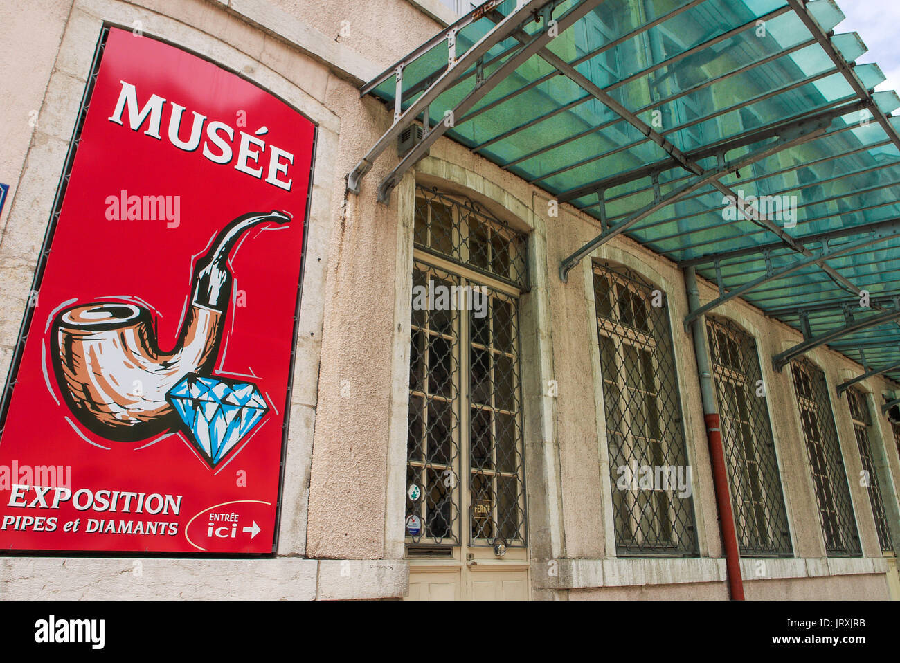 Rohr- und Diamond Museum in Saint-Claude, Franche-Comté, Jura (Frankreich) Stockfoto