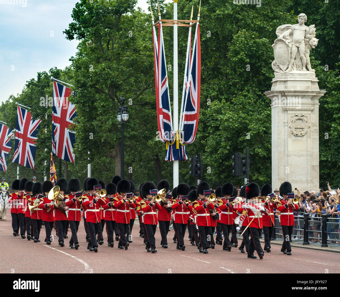 Royal Guard, den Wachwechsel, London, England, Vereinigtes Königreich Stockfoto