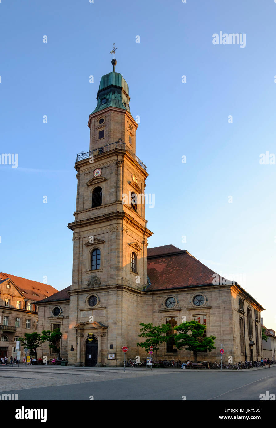 Hugenotten Kirche, Erlangen, Mittelfranken, Franken, Bayern, Deutschland Stockfoto