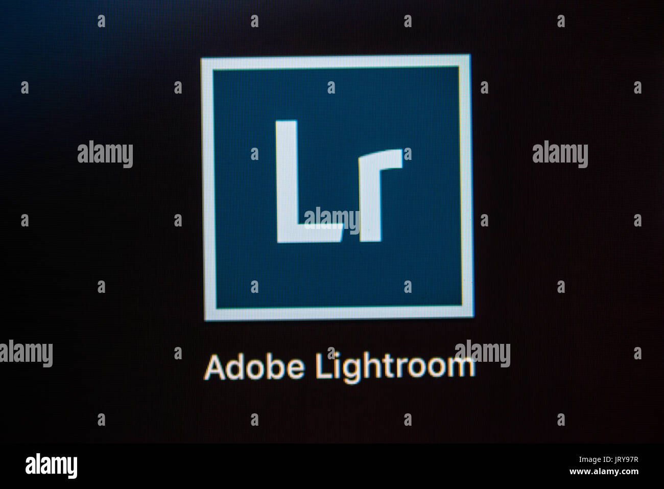 Symbol, Logo, Adobe Lightroom, Bildbearbeitung Programm, Bildbearbeitung, Makroaufnahme, Detail, Vollbild, Screenshot Stockfoto