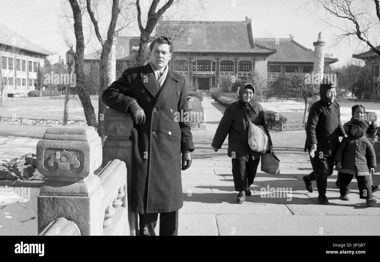 Samuel David Hawkins, Korea-Krieg POW und Überläufer, in Peking China 1957 Stockfoto