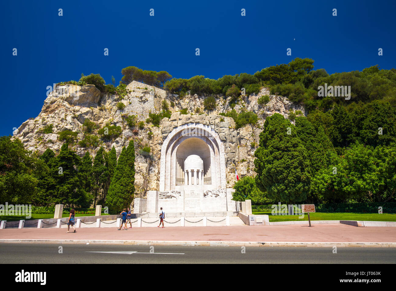 Monument Aux Morts in der Altstadt von Nizza, Côte d'Azur, Frankreich, Europa. Stockfoto