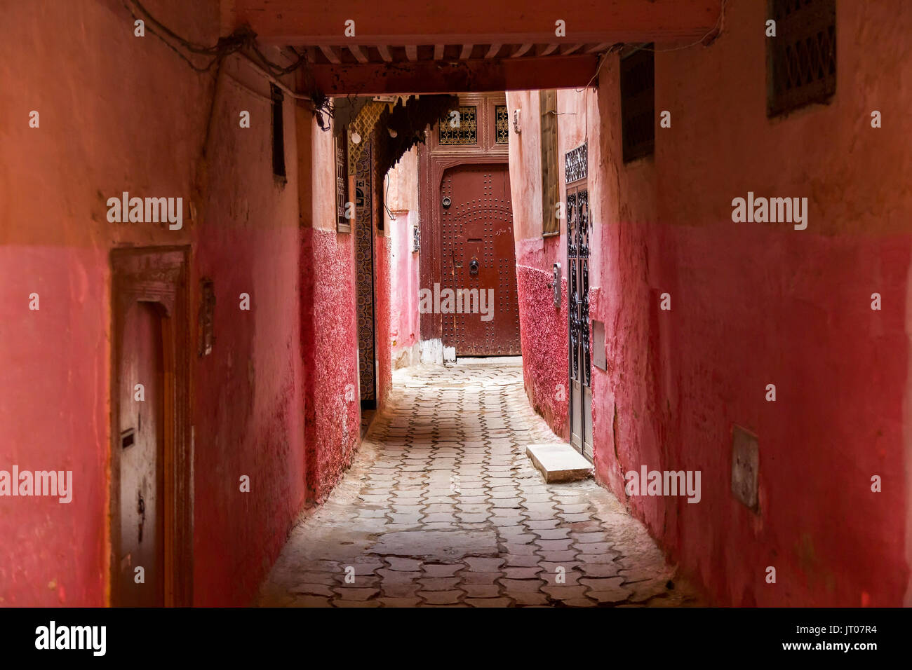 Das Leben auf der Straße. Kaiserliche Stadt Meknes, Marokko, Maghreb Nordafrika Stockfoto