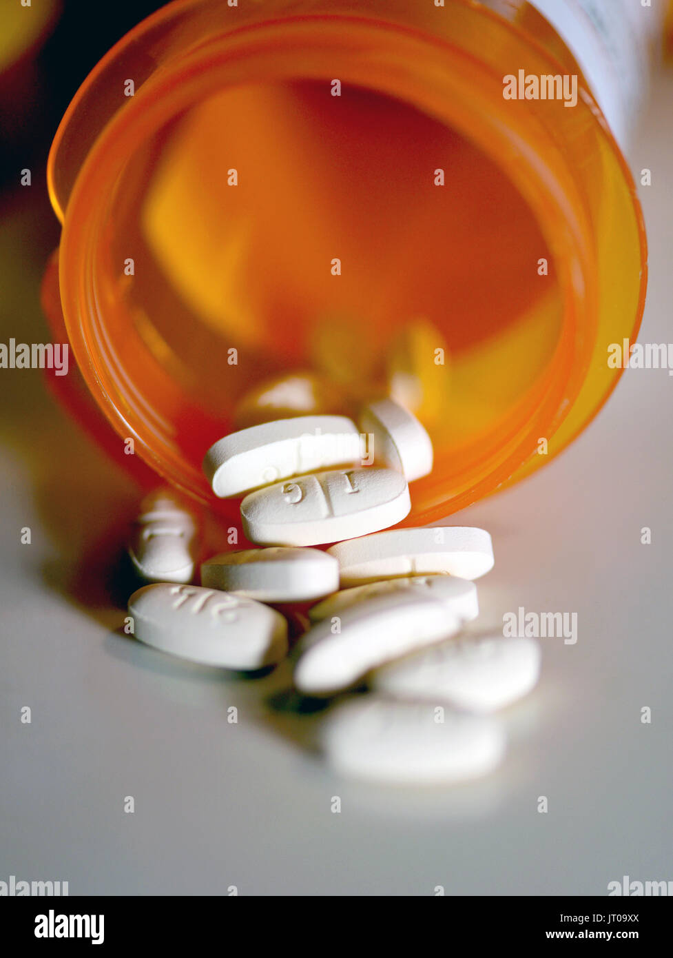 Zoloft 100 mg, Sertralin, wird vorgeschrieben, um Depression, Zwangsstörungen, Panikattacken, Angststörungen, posttraumatischen Stockfoto