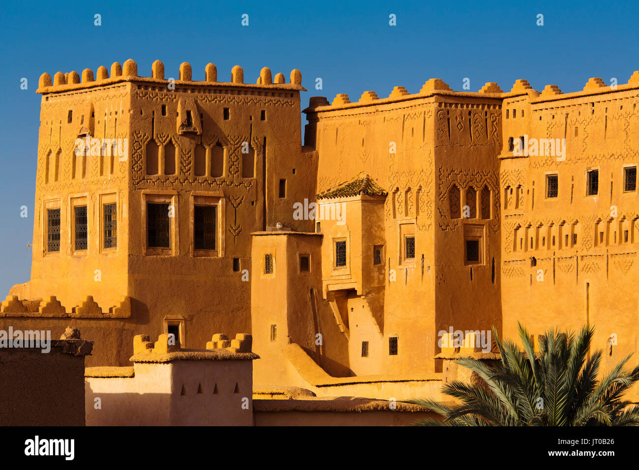 Die Kasbah von Taourirt in Ouarzazate, gebaut von Pasha Glaoui. Unesco-Weltkulturerbe. Marokko, Maghreb Nordafrika Stockfoto
