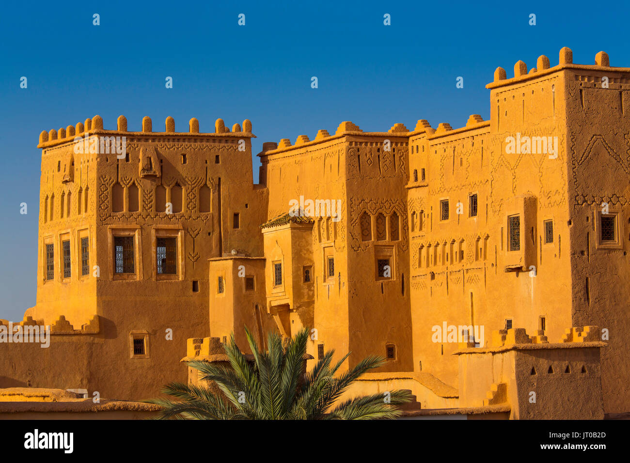 Die Kasbah von Taourirt in Ouarzazate, gebaut von Pasha Glaoui. Unesco-Weltkulturerbe. Marokko, Maghreb Nordafrika Stockfoto