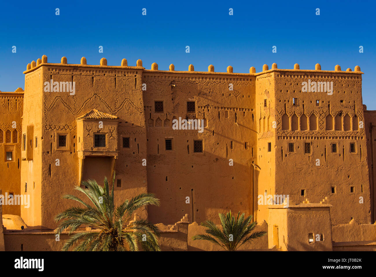 Die Kasbah von Taourirt in Ouarzazate, gebaut von Pasha Glaoui. Unesco-Weltkulturerbe. Marokko, Maghreb Nordafrika Stockfoto