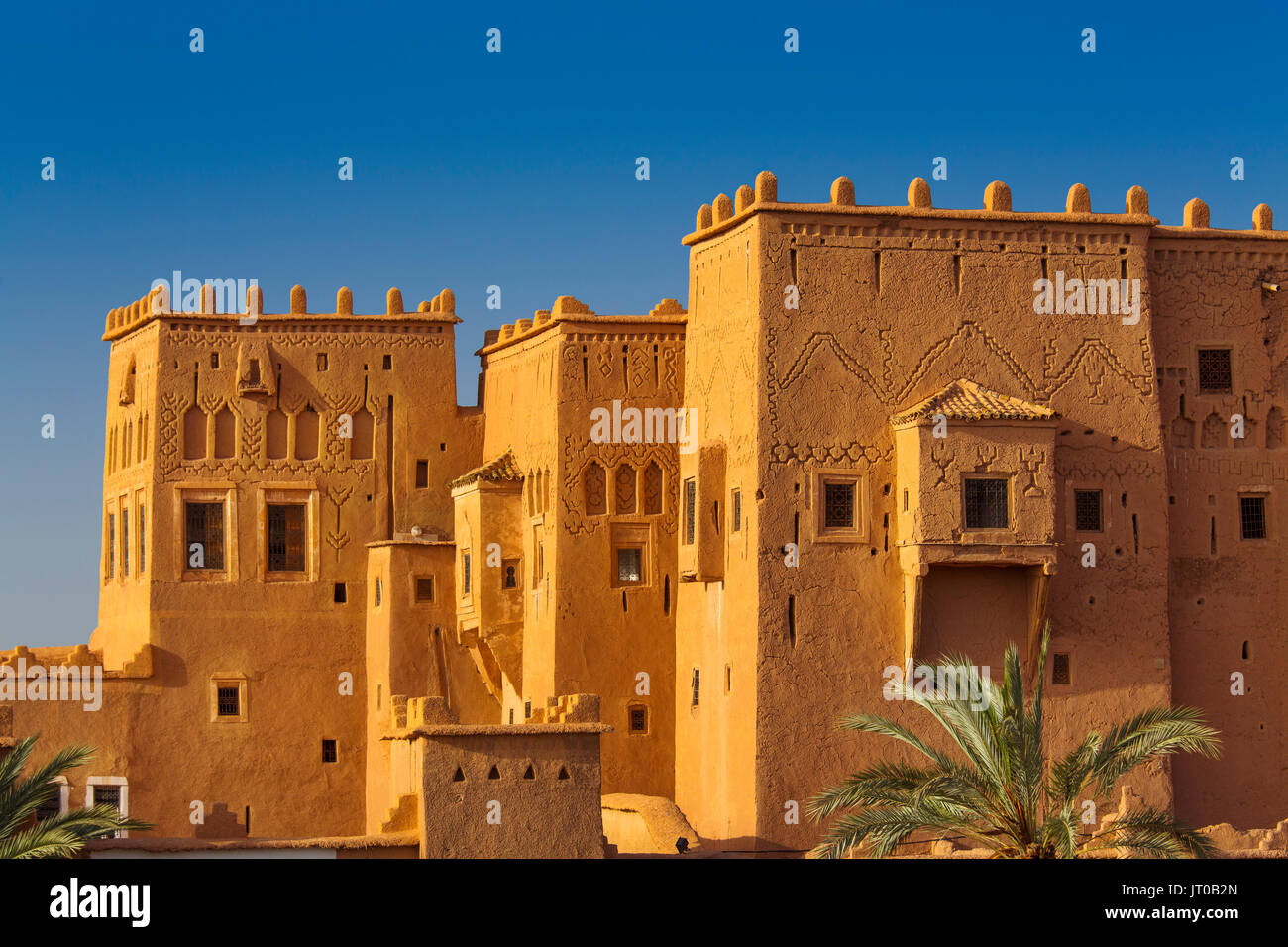 Die Kasbah von Taourirt in Ouarzazate, gebaut von Pasha Glaoui. Unesco-Weltkulturerbe. Marokko, Maghreb Nordafrika Stockfoto