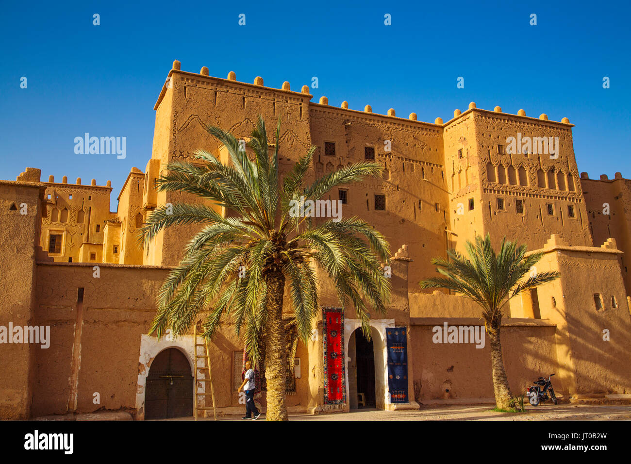 Die Kasbah von Taourirt in Ouarzazate, gebaut von Pasha Glaoui. Unesco-Weltkulturerbe. Marokko, Maghreb Nordafrika Stockfoto