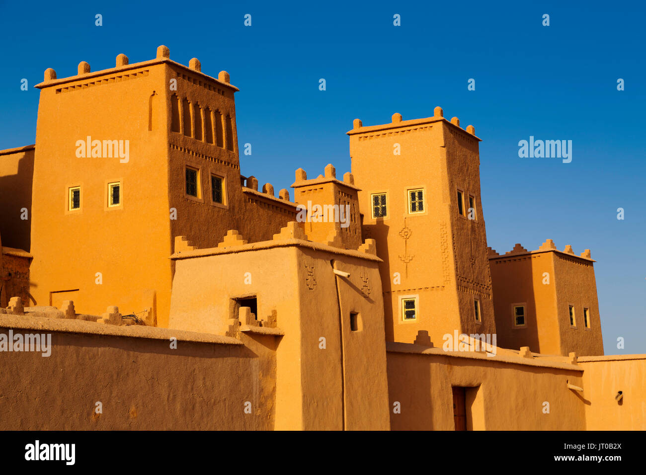 Die Kasbah von Taourirt in Ouarzazate, gebaut von Pasha Glaoui. Unesco-Weltkulturerbe. Marokko, Maghreb Nordafrika Stockfoto