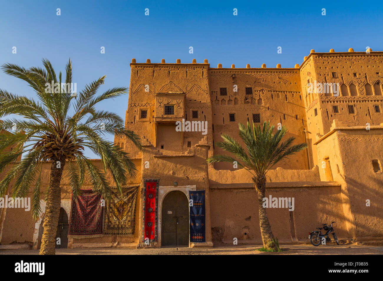 Die Kasbah von Taourirt in Ouarzazate, gebaut von Pasha Glaoui. Unesco-Weltkulturerbe. Marokko, Maghreb Nordafrika Stockfoto