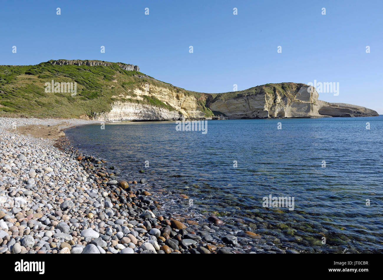 Der Strand von Santa Caterina di Pittinuri, Bezirk Oristano, Sardinien, Italien Stockfoto