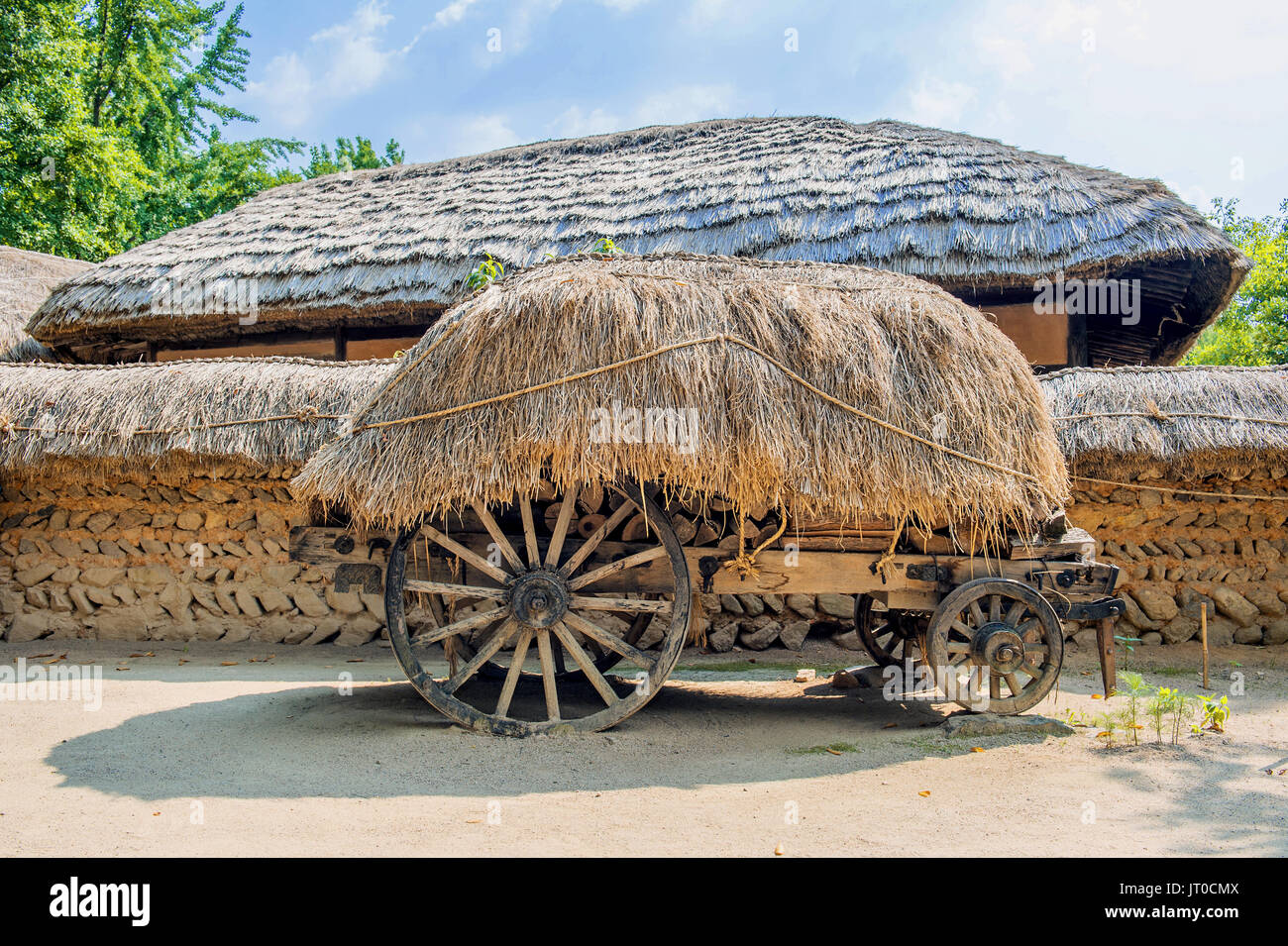 Korean Folk Village, traditionelle koreanische Architektur in Suwon, Korea Stockfoto