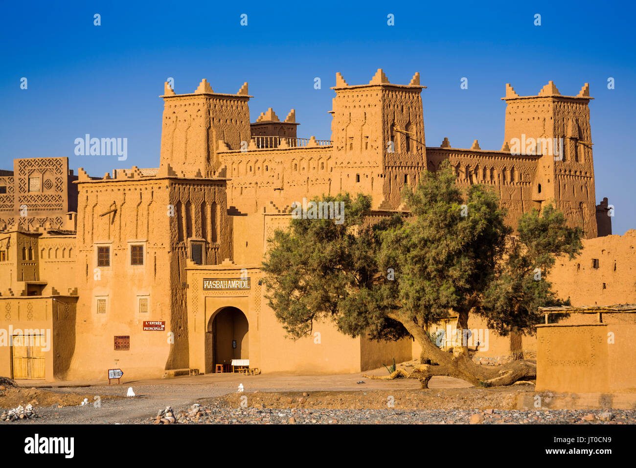 Hotel Kasbah Amridil, Dades Tal, Skoura. Marokko, Maghreb Nordafrika Stockfoto