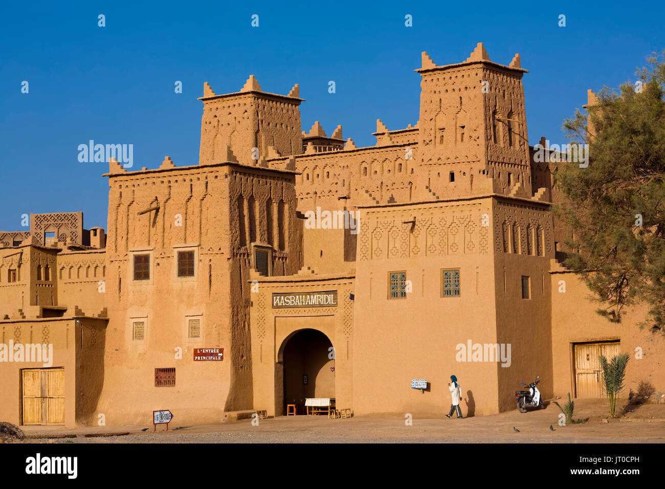 Hotel Kasbah Amridil, Dades Tal, Skoura. Marokko, Maghreb Nordafrika Stockfoto