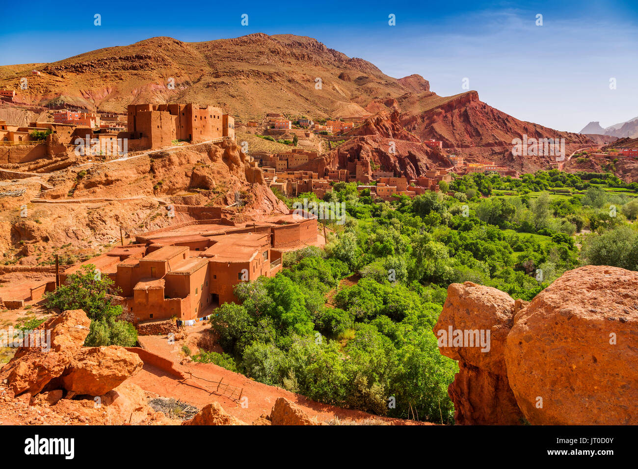 Dades Tal, Dades Schluchten, Hohen Atlas. Marokko, Maghreb Nordafrika Stockfoto