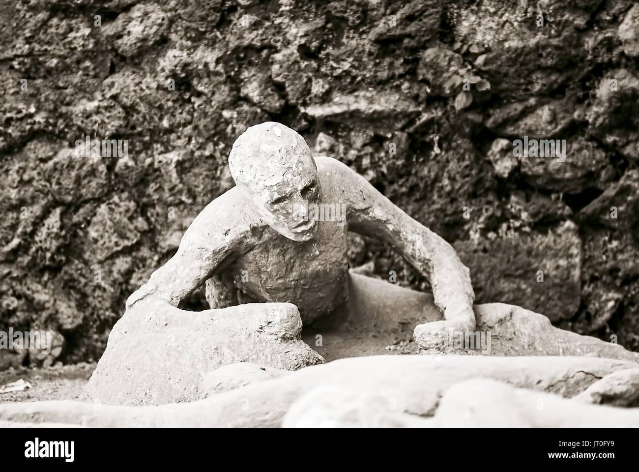 Opfer in Pompeji Der Ausbruch des Vesuv Stockfoto