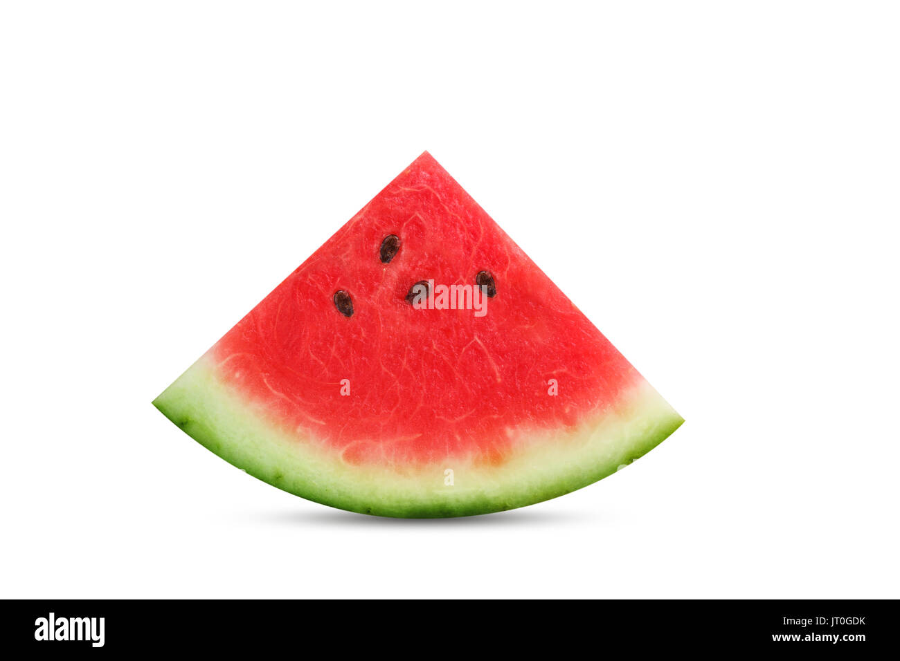 Scheibe frische Wassermelone auf weißem Hintergrund. Stockfoto
