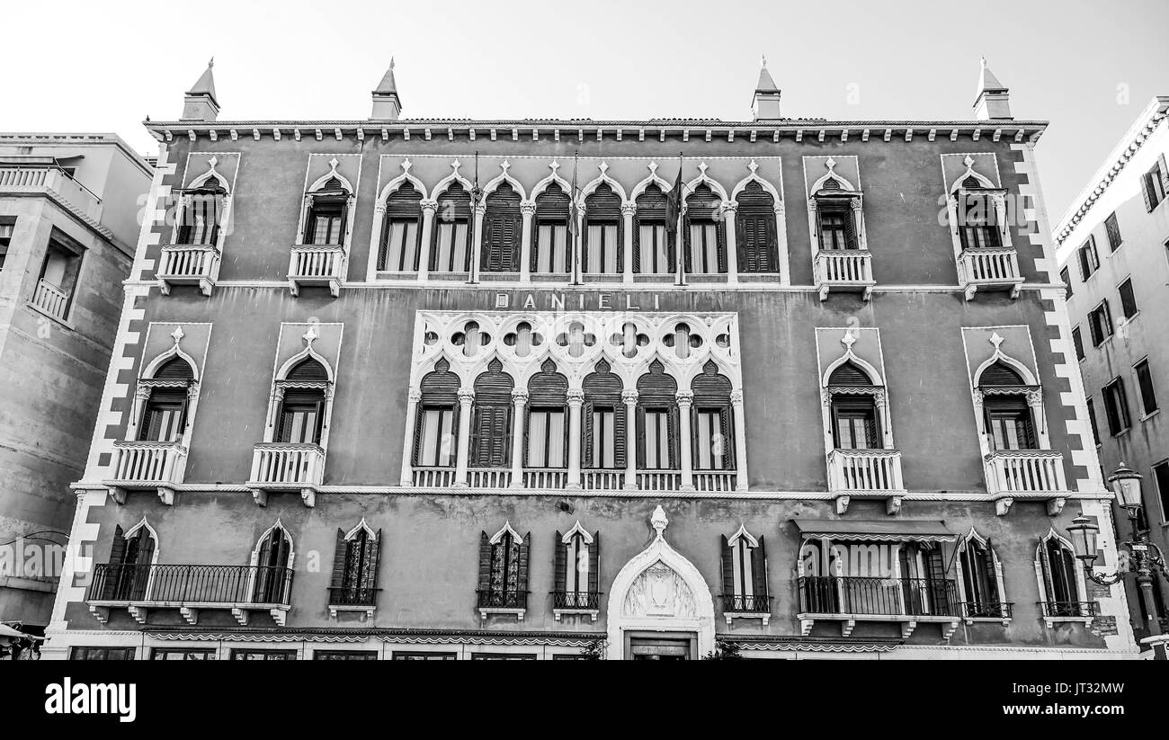 Berühmten und luxuriösen Hotel Danieli in Venedig - Venedig, Italien, 30. Juni 2016 Stockfoto