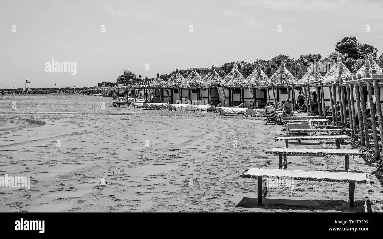 Der schöne Strand von Lido in Venedig - Venedig, Italien, 29. Juni 2016 Stockfoto