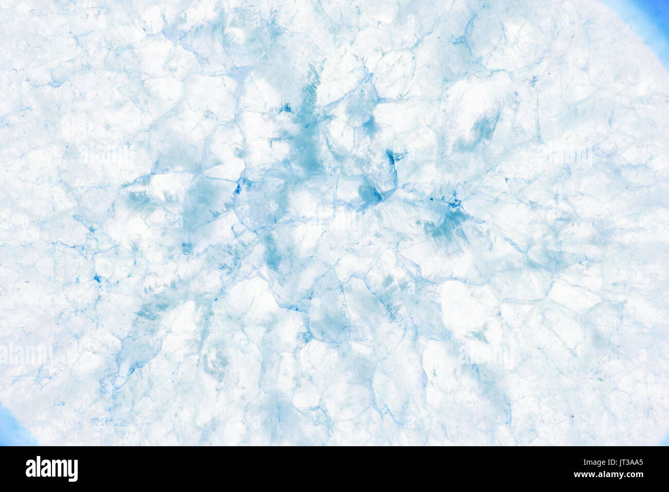 Extreme Makro aus blauem Achat Scheibe Mineral, abstrakten Hintergrund Stockfoto