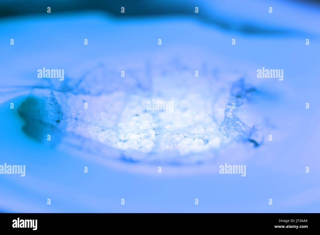 Extreme Makro aus blauem Achat Scheibe Mineral, abstrakten Hintergrund Stockfoto