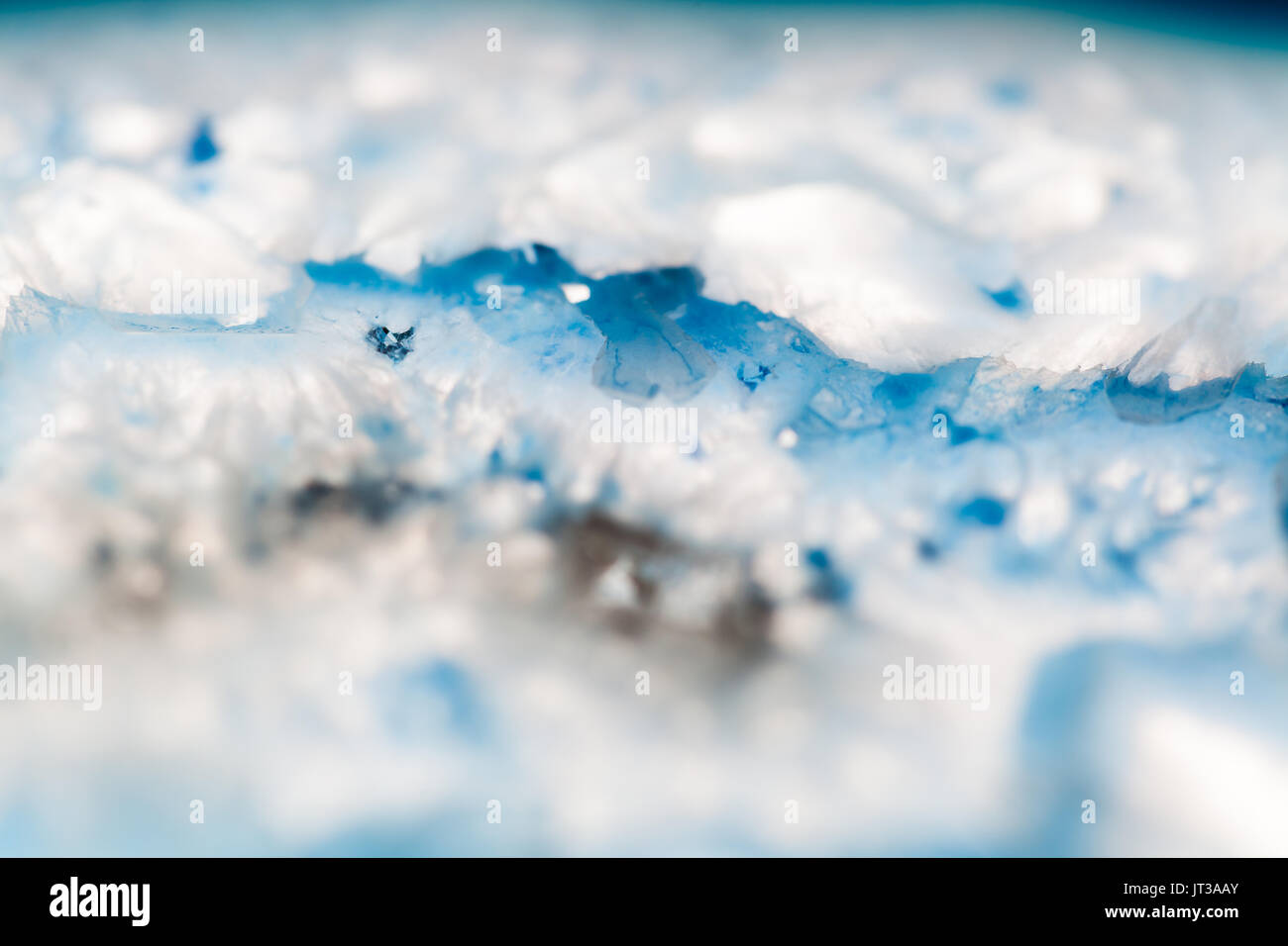 Extreme Makro aus blauem Achat Scheibe Mineral, abstrakten Hintergrund Stockfoto