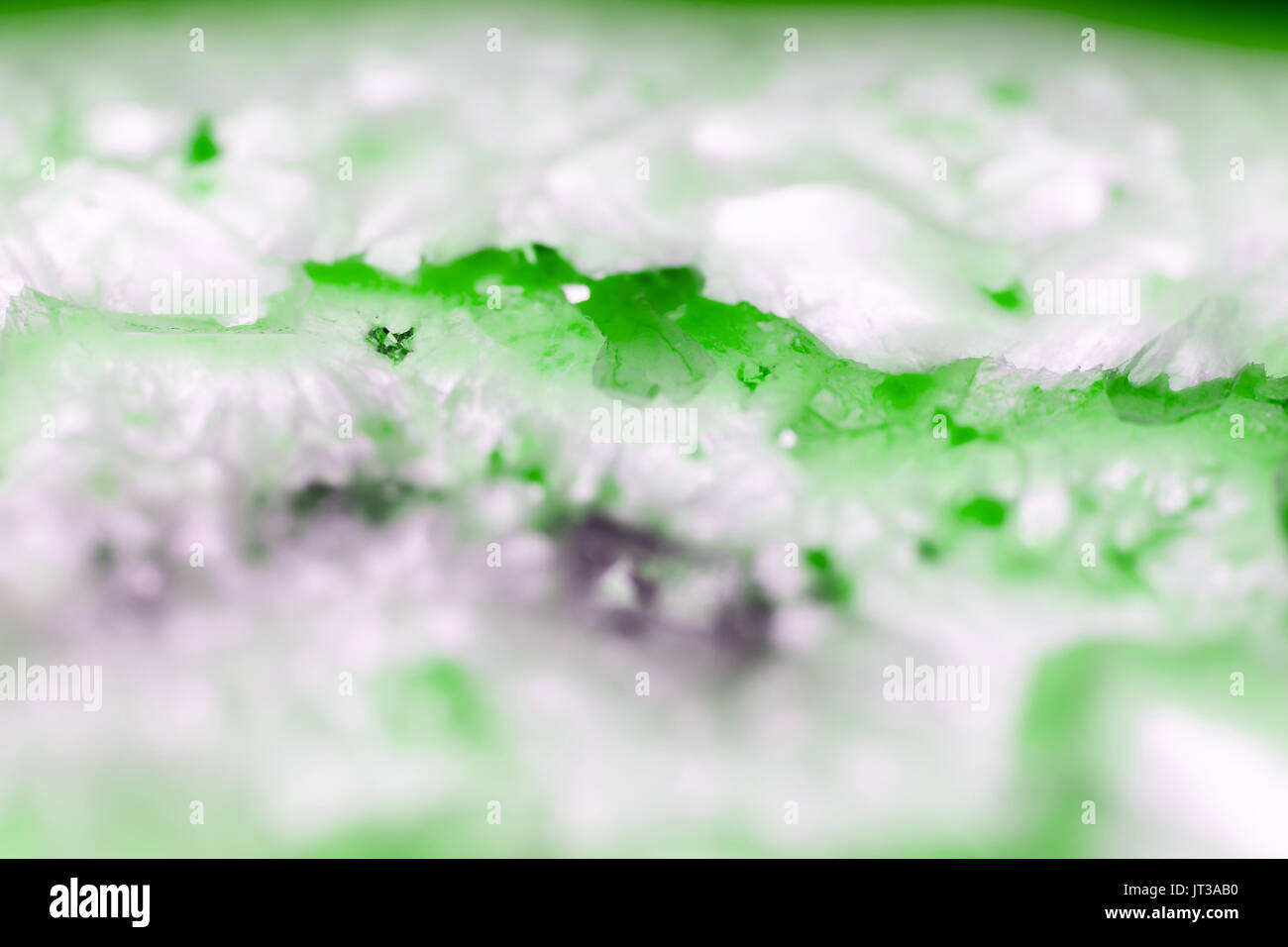 Extreme Makro grüner Achat Scheibe Mineral, abstrakten Hintergrund Stockfoto