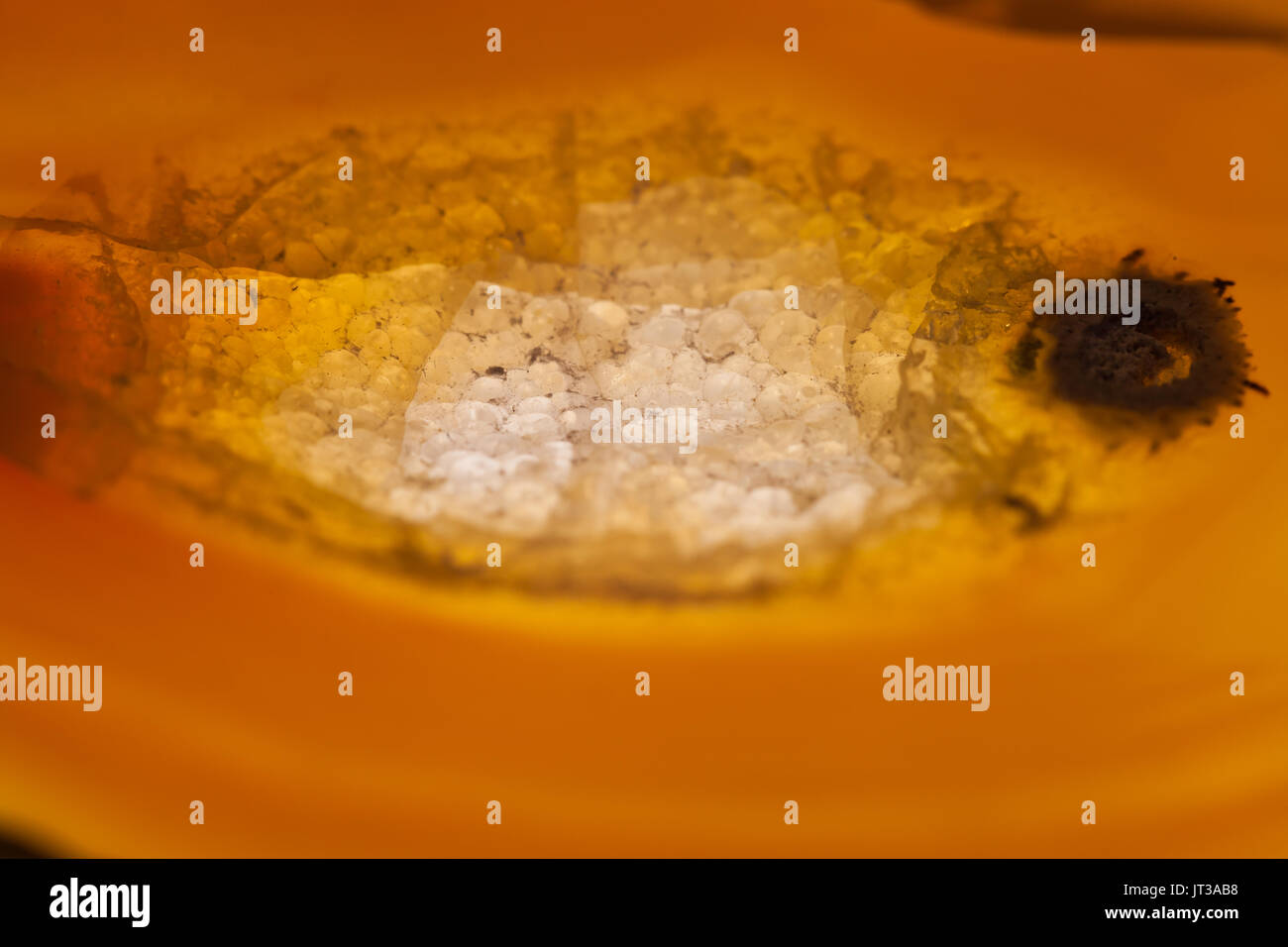 Extreme Makro von braunem Achat Scheibe Mineral, abstrakten Hintergrund Stockfoto