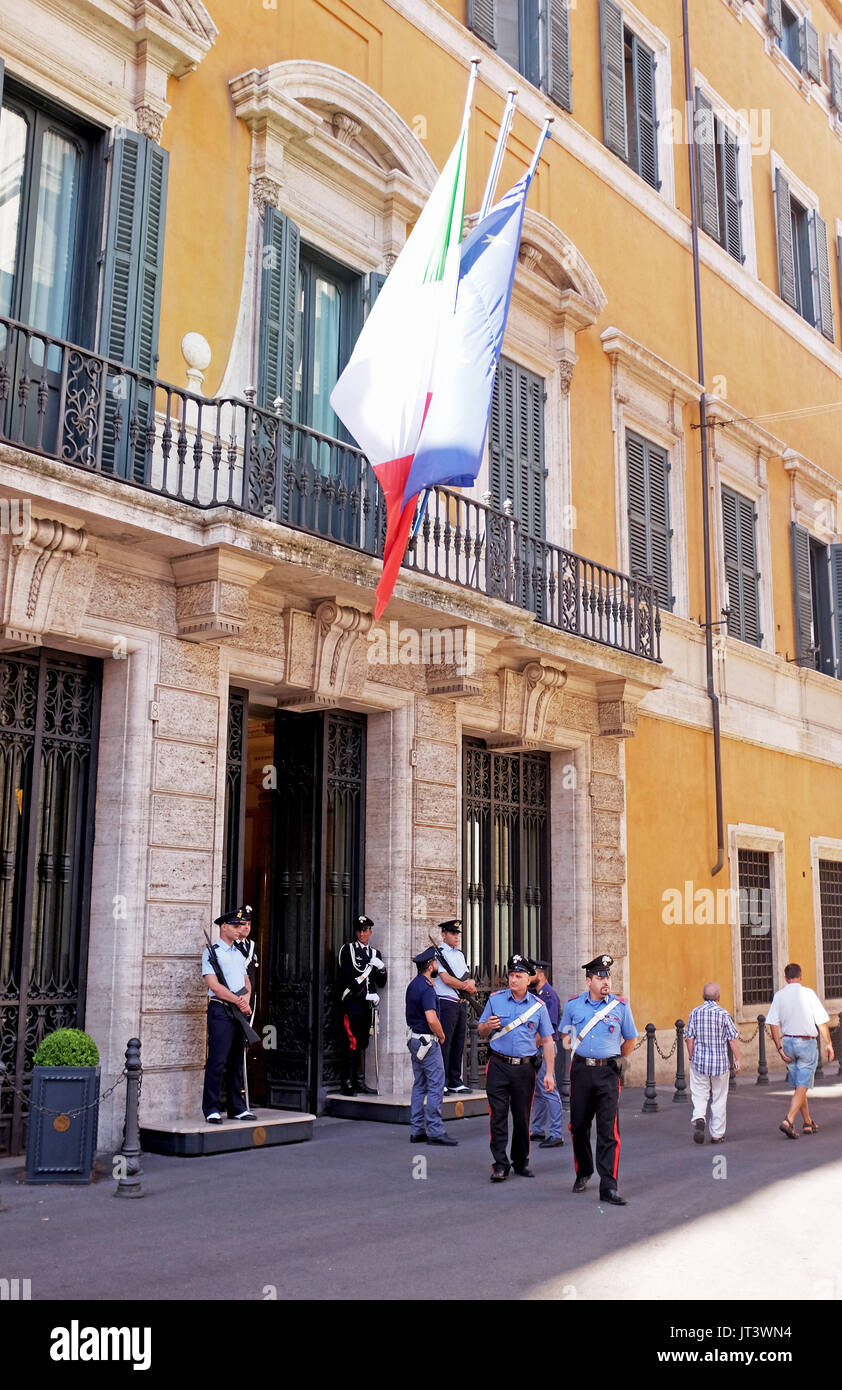 Rom Italien Juli 2017 - Regierungsgebäude Stockfoto